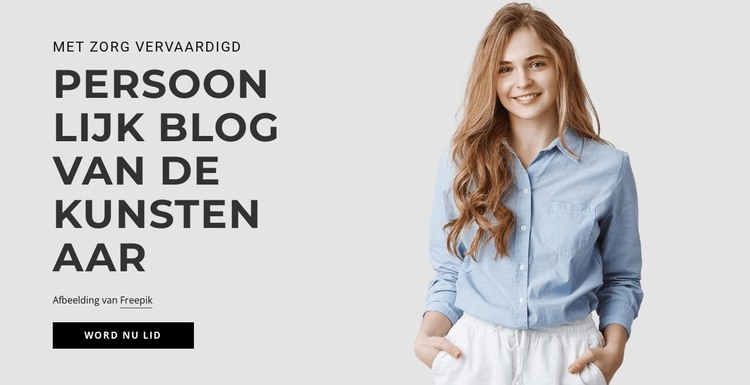 Persoonlijke blog van de artiest HTML-sjabloon