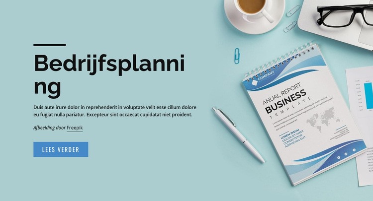 Oplossingen voor bedrijfsplannen Website Builder-sjablonen