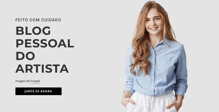 Blog pessoal do artista Modelo HTML