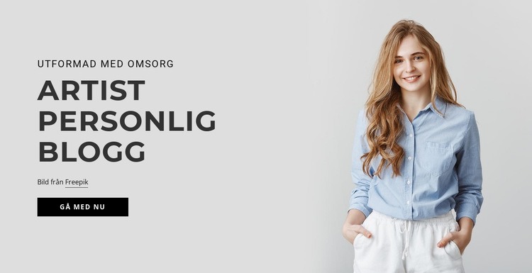 Artist personlig blogg CSS -mall