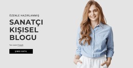 Sanatçı Kişisel Blogu Için Açılış Sayfası