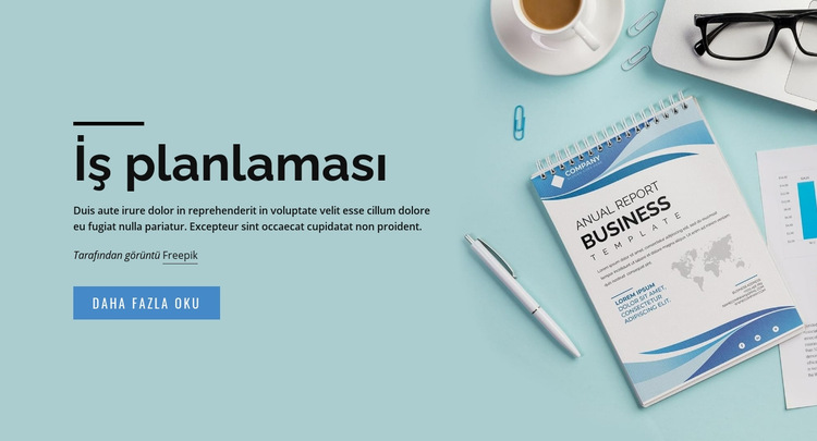 İş planı çözümleri Web Sitesi Şablonu