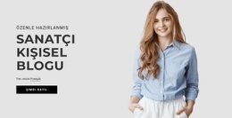 Sanatçı Kişisel Blogu - Modern Site Tasarımı