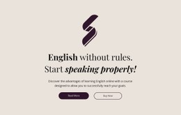 English Education No Rules Full Width Template