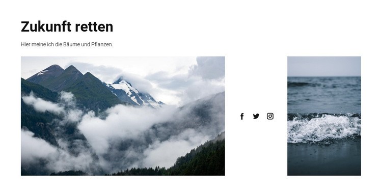 Rette die Natur für die Zukunft HTML Website Builder