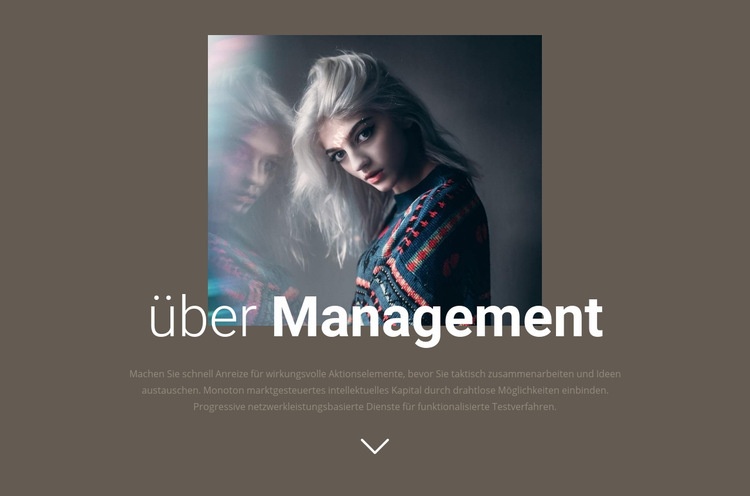 Über unser Management Vorlage