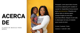 Clases De Musica Para Niños - Plantilla De Sitio Web Profesional