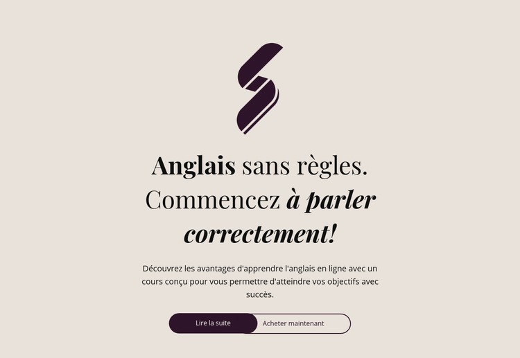 Enseignement anglais sans règles Créateur de site Web HTML