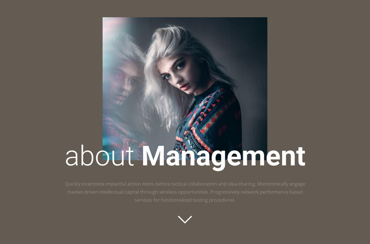 About our management  Homepage Design