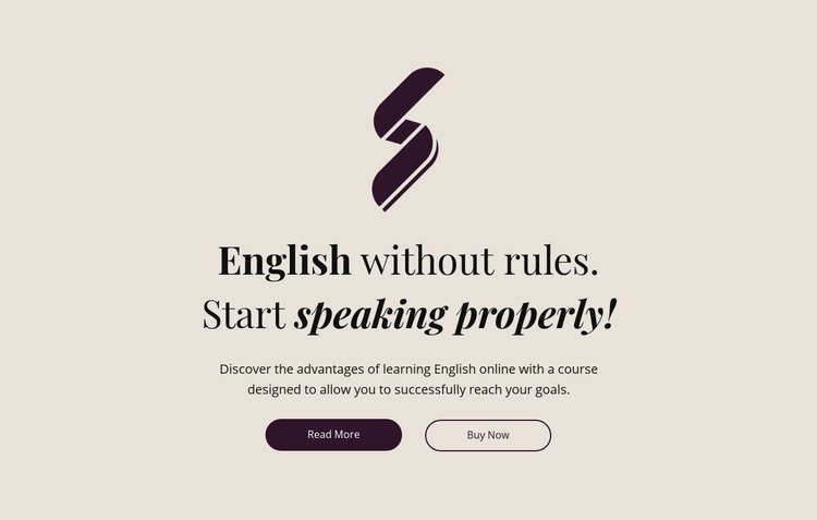 English education no rules Homepage Design