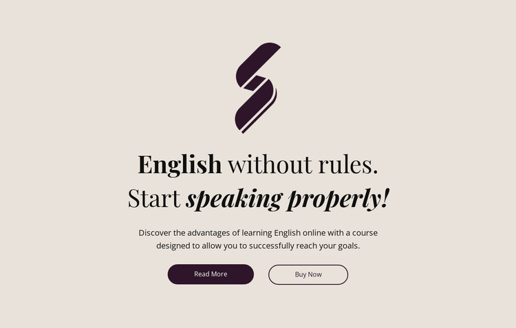 English education no rules HTML Template