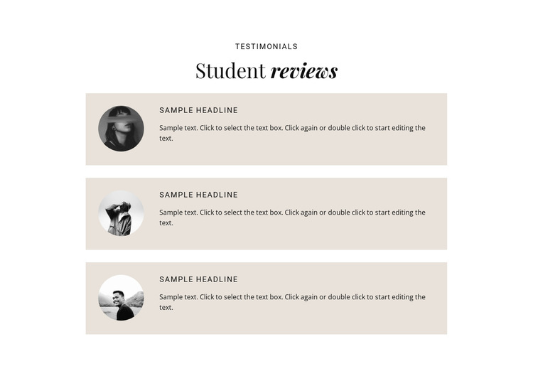 Business students reviews  HTML5 Template