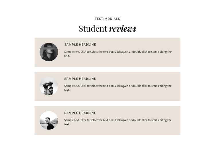 Business students reviews  Joomla Template