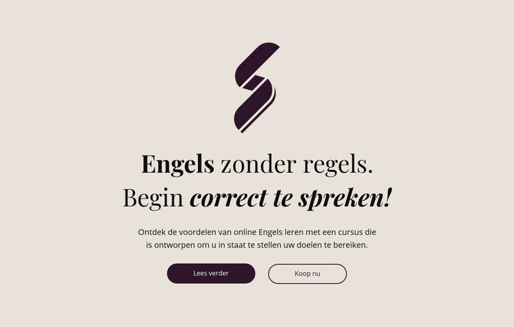 Engels onderwijs geen regels HTML-sjabloon