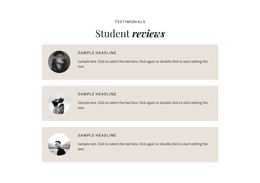 Business Students Reviews - One Page Bootstrap Template