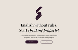 English Education No Rules - One Page Html Template