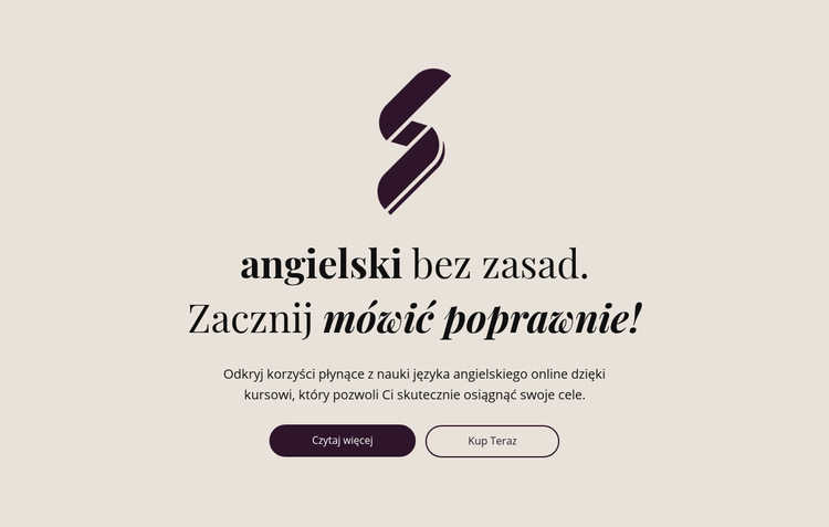 Edukacja angielska bez zasad Szablon witryny sieci Web