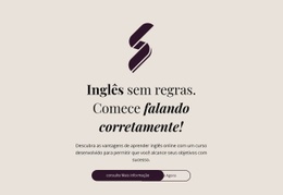 Ensino De Inglês Sem Regras - Belo Construtor De Sites