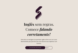 Ensino De Inglês Sem Regras - Design Definitivo Do Site