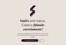 Modelo De Design Gratuito Para Ensino De Inglês Sem Regras