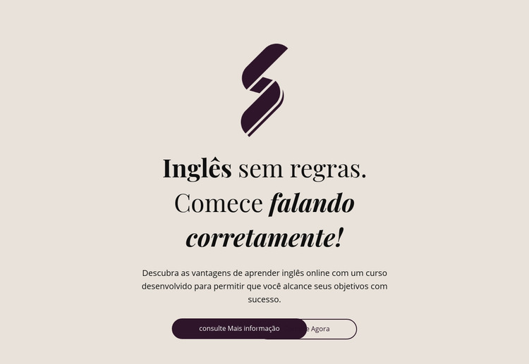 Ensino de inglês sem regras Template Joomla