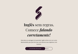 Ensino De Inglês Sem Regras - Modelo HTML De Uma Página