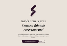 Ensino De Inglês Sem Regras - Tema WordPress Pronto Para Usar