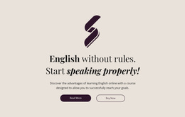 Free Design Template For English Education No Rules