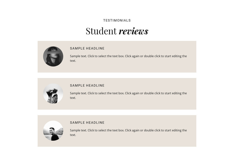 Business students reviews  Template