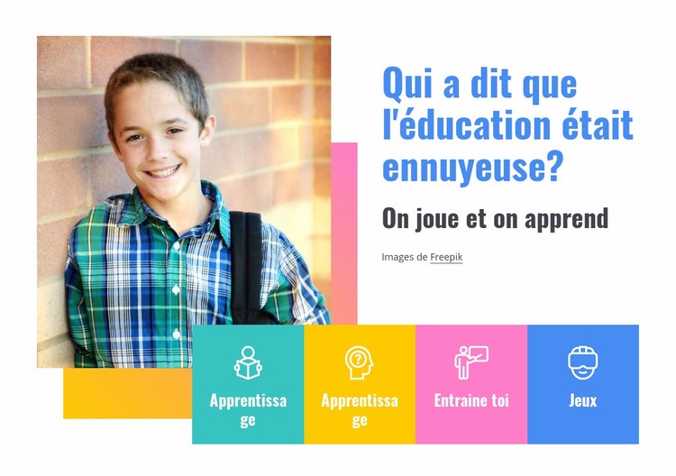 Services scolaires élémentaires Conception de site Web