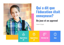 Disposition Du Site Web Pour Services Scolaires Élémentaires