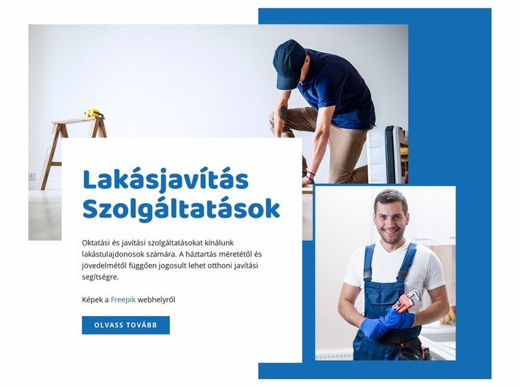  Lakásfelújítási szolgáltatások WordPress Téma