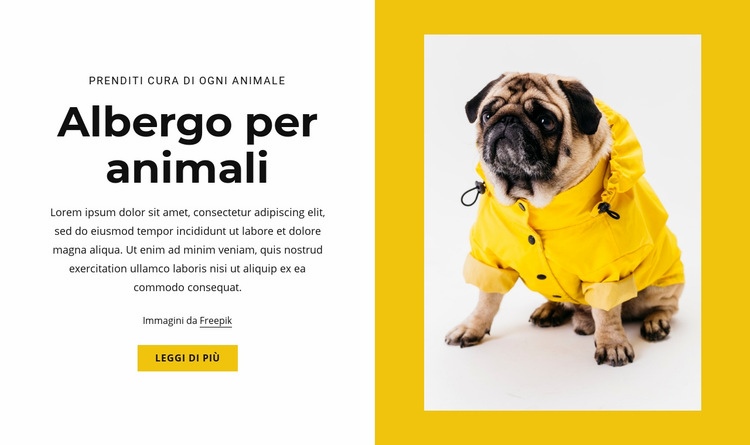 Hotel per animali domestici e animali Costruttore di siti web HTML
