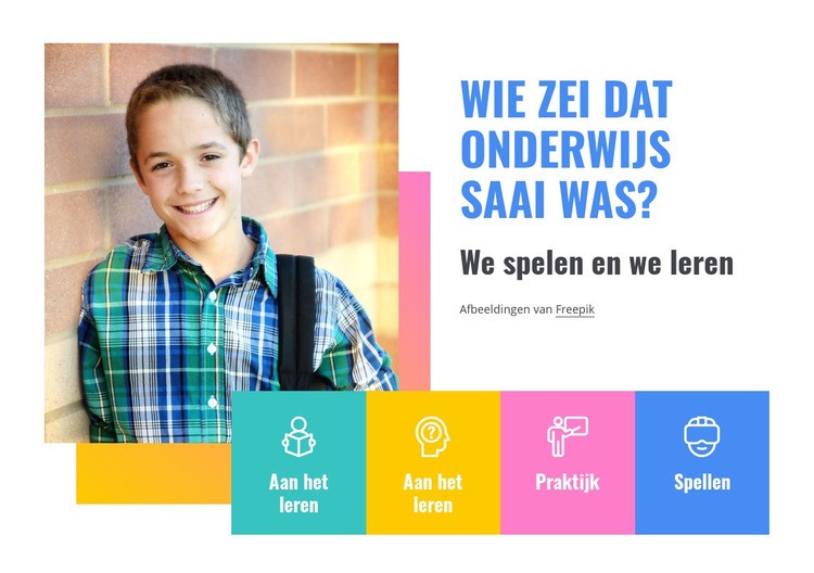 Basisschooldiensten Website Builder-sjablonen