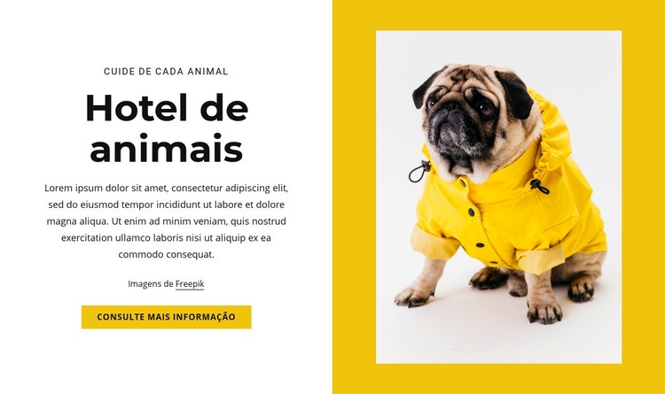 Hotel para animais de estimação Construtor de sites HTML