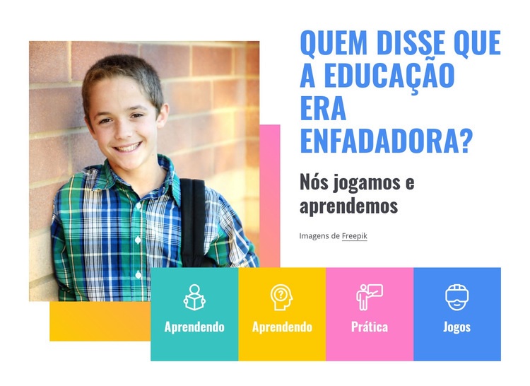 Serviços de escola primária Maquete do site