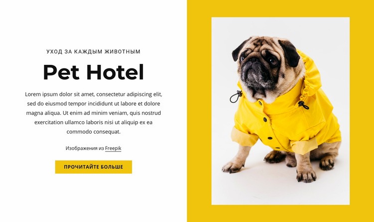 Гостиница для домашних животных и животных HTML5 шаблон