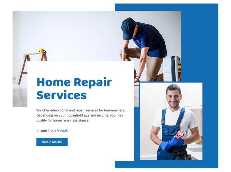  Home renovation services Squarespace Template Alternative