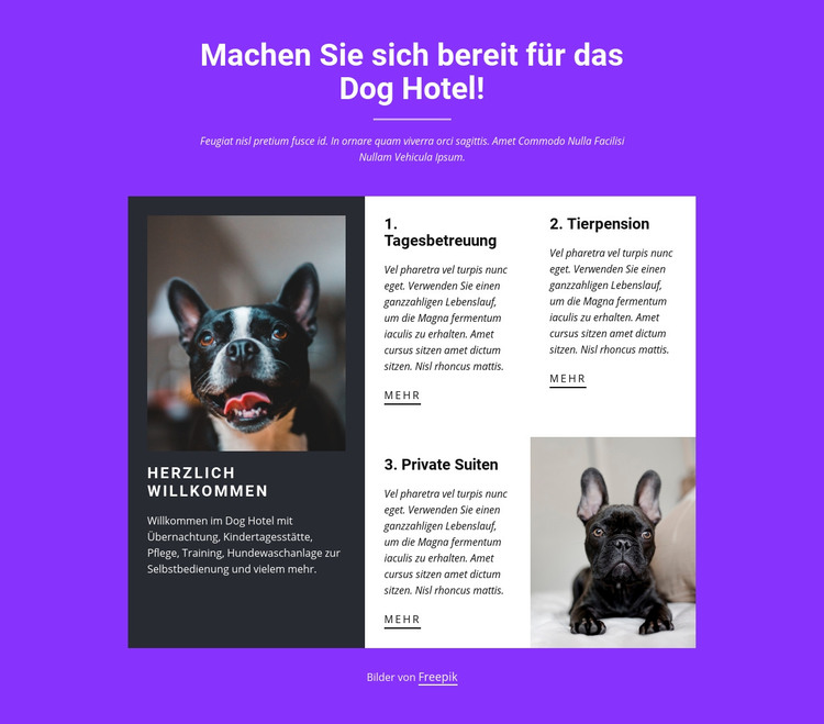 Hundepension HTML-Vorlage