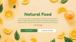 Natural Healthy Food Restaurant Menu