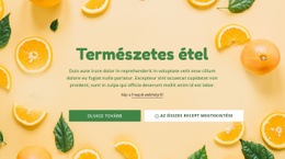 Természetes Egészséges Étel - HTML Sablon Kód