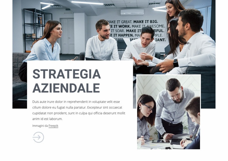 Team di consulenza aziendale Costruttore di siti web HTML