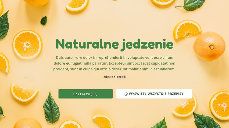 Naturalna zdrowa żywność Szablon HTML5