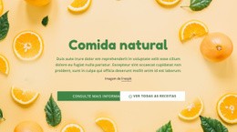 Comida Natural Saudável - Maquete Da Web