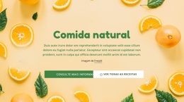Tema HTML5 Para Comida Natural Saudável