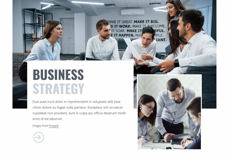 Business consulting team WordPress Website Builder