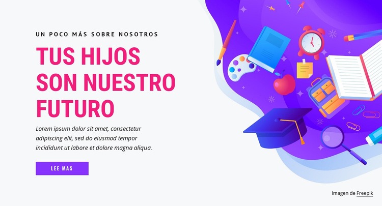 Niños de educación futura Diseño de páginas web