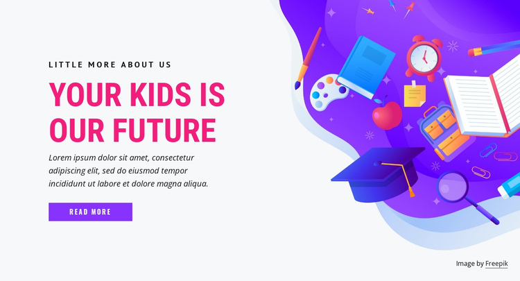 Future education kids One Page Template