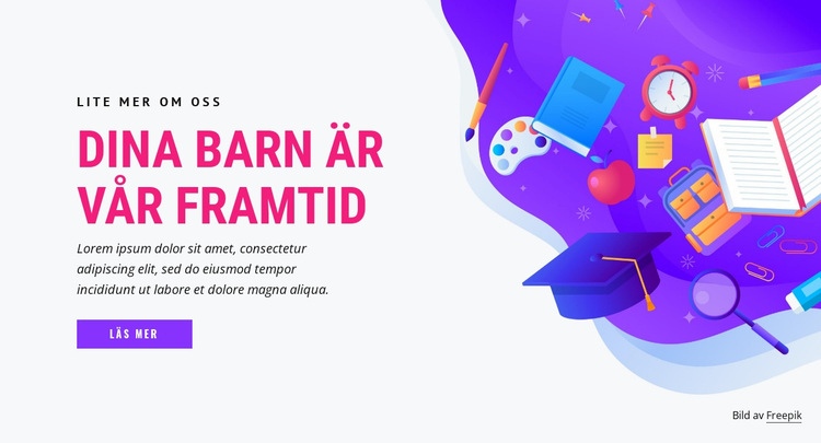 Framtida utbildning barn Webbplats mall