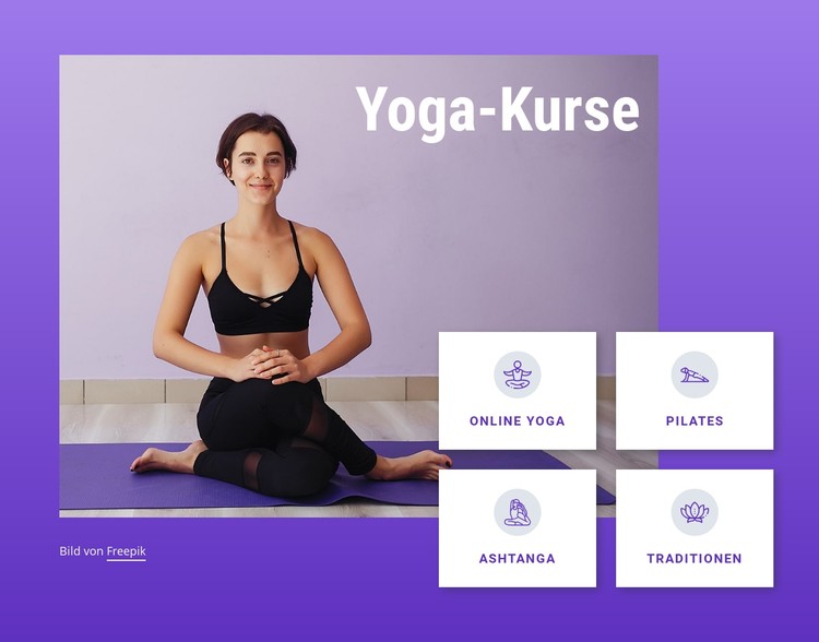 Yoga und Pilates Kurse CSS-Vorlage